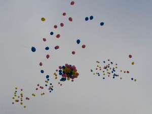 Ballongene er sluppet