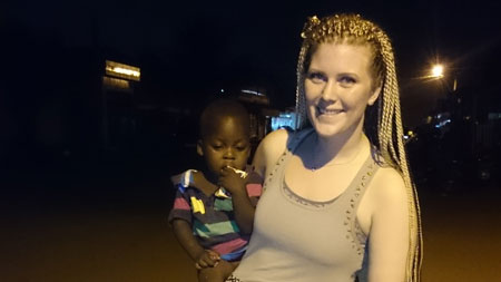 Cecilie og en liten slektning av Innocente