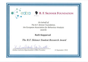 Ruth Kopperud - The B.F. Skinner Student Research Award